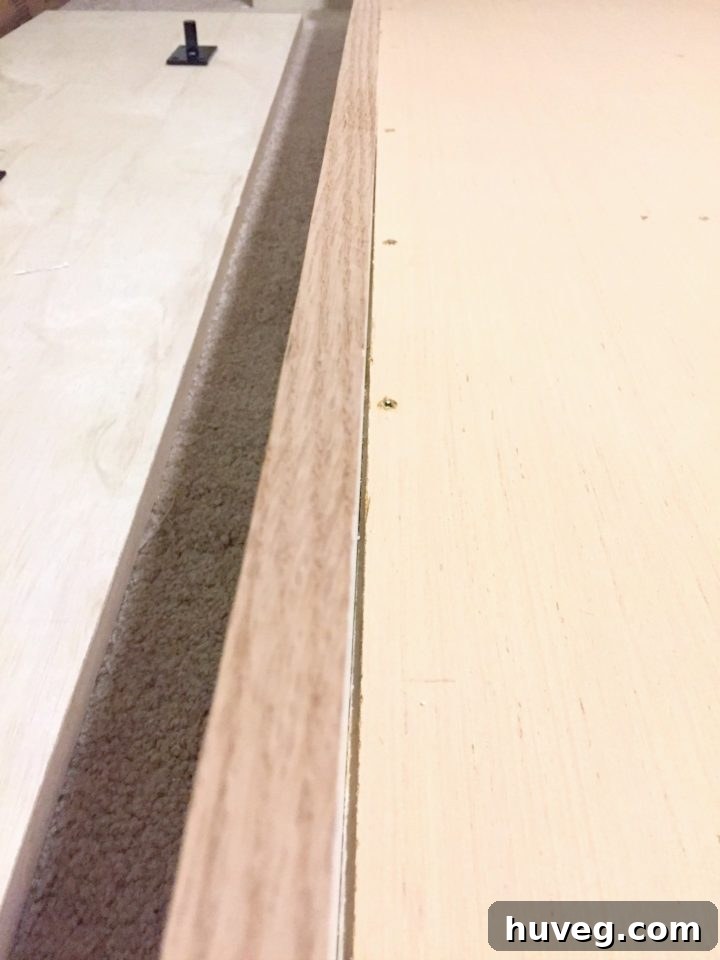 edge banding on murphy bed