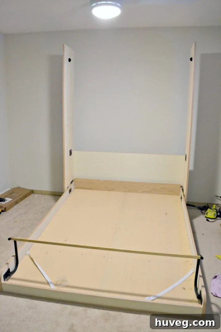 murphy bed pulled open
