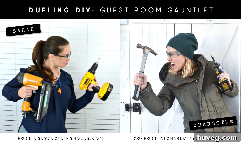 dueling diy - guest room gauntlet - sarah vs charlotte
