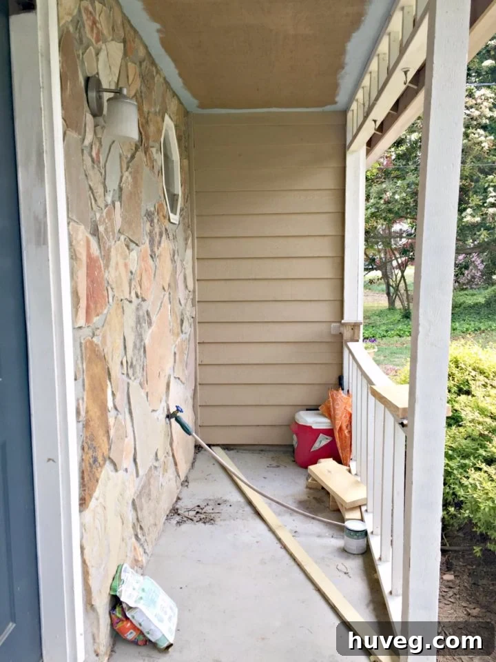 front porch in progress