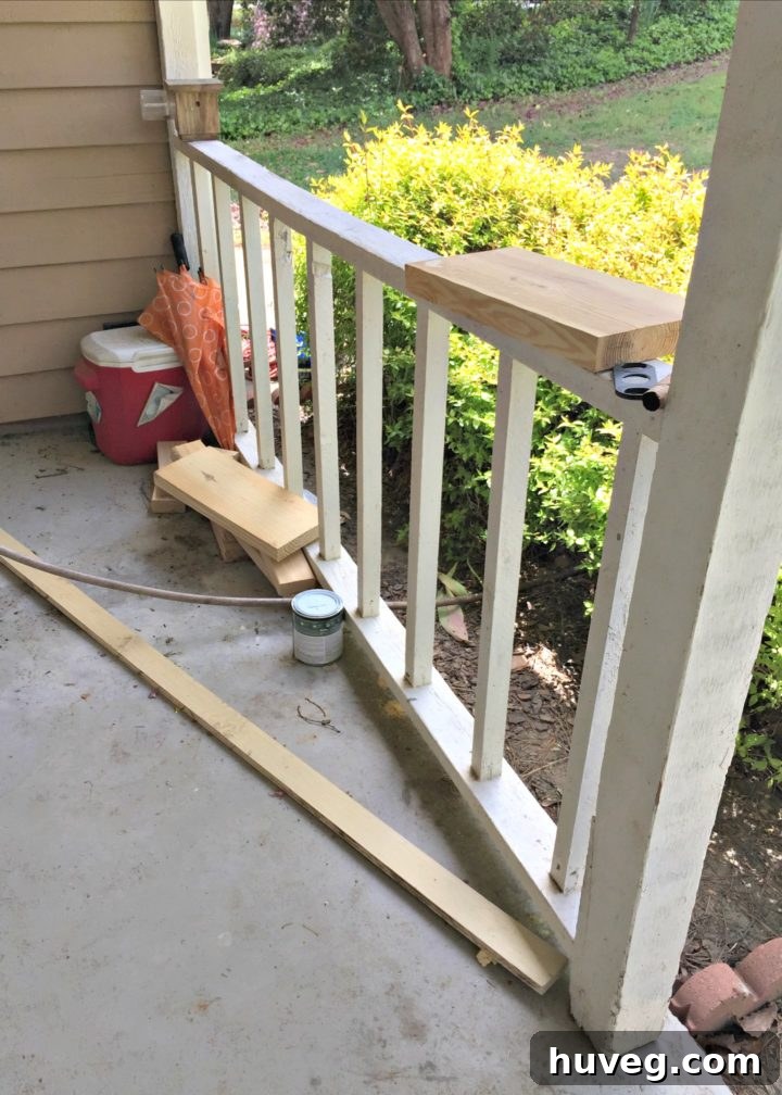 front porch railings need repair