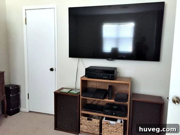 Kyles giant TV - guest room