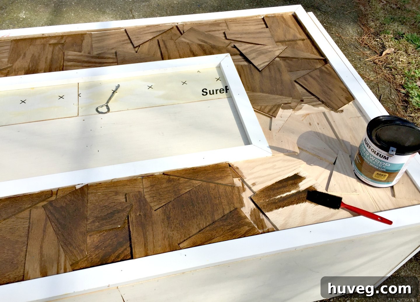 painting oak plywood with rustoleum aged wood accelerator