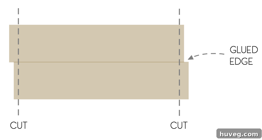 This drawing shows where you will need to glue and cut pieces of wood to make the bottom of your s’mores tray. 