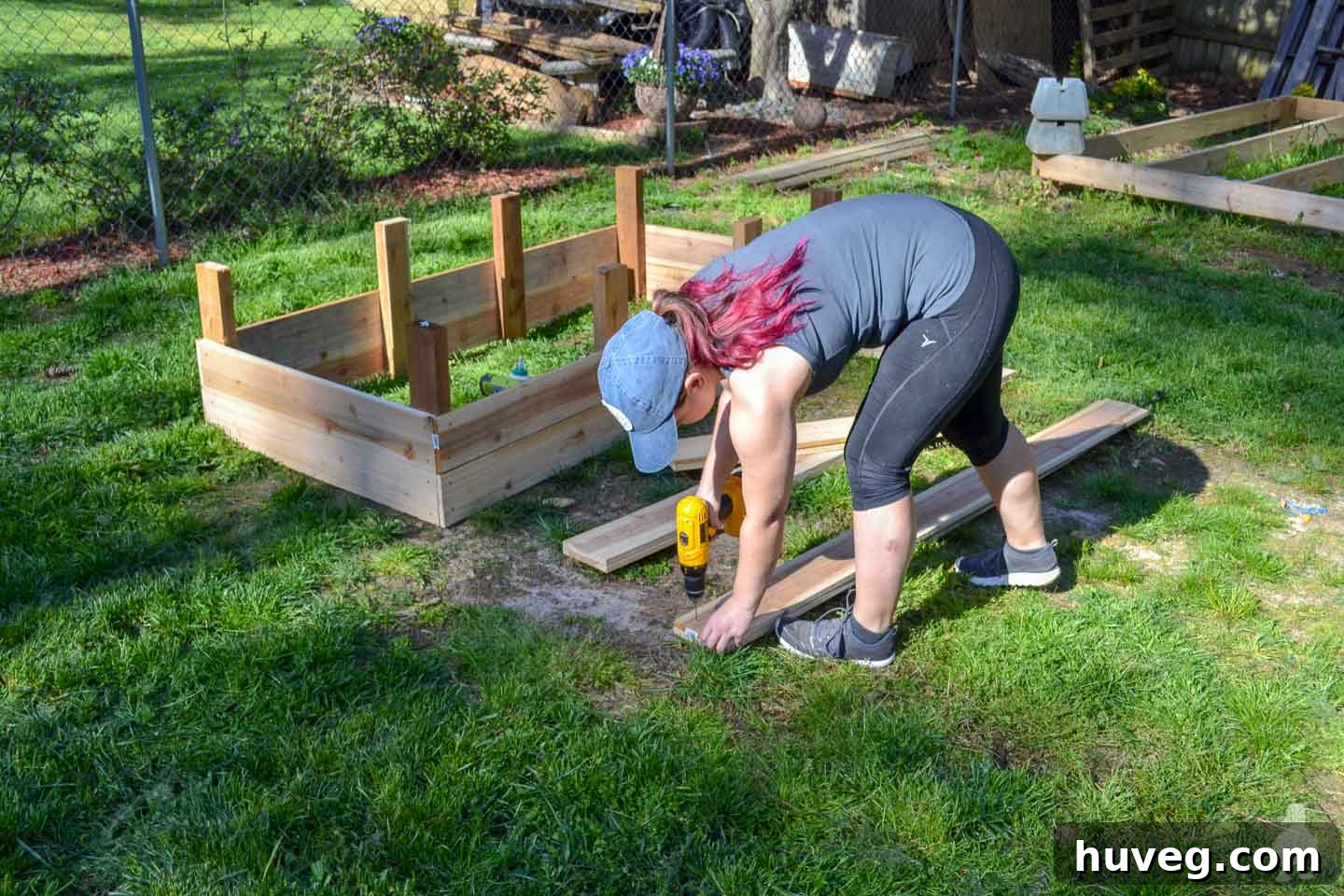 me building raised garden beds