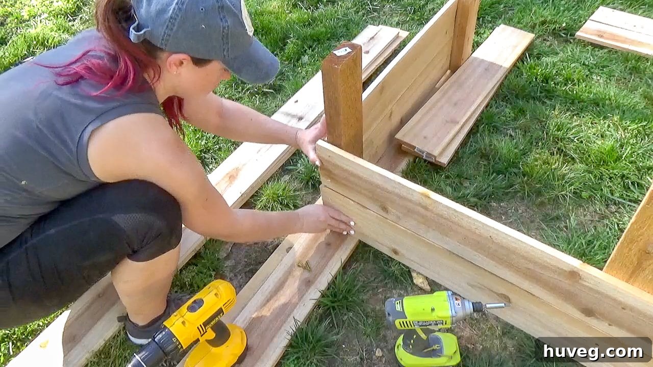 me building raised garden bed-2