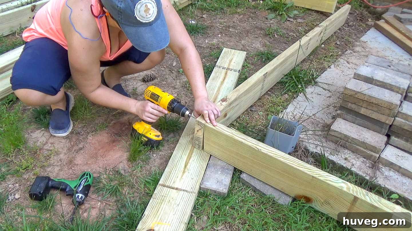 create outer deck frame