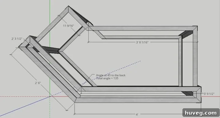 Top dimensions for the Wood and Metal Industrial Desk frame