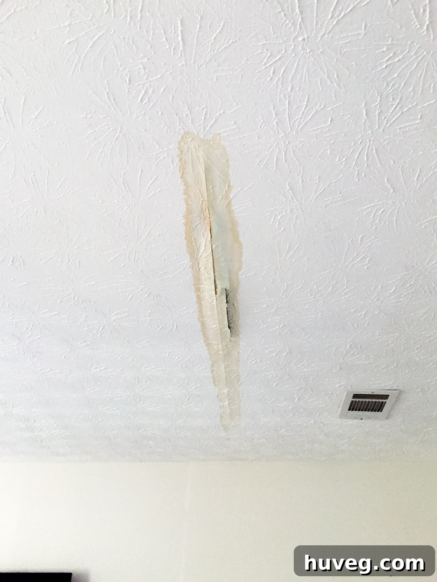 stain on living room ceiling