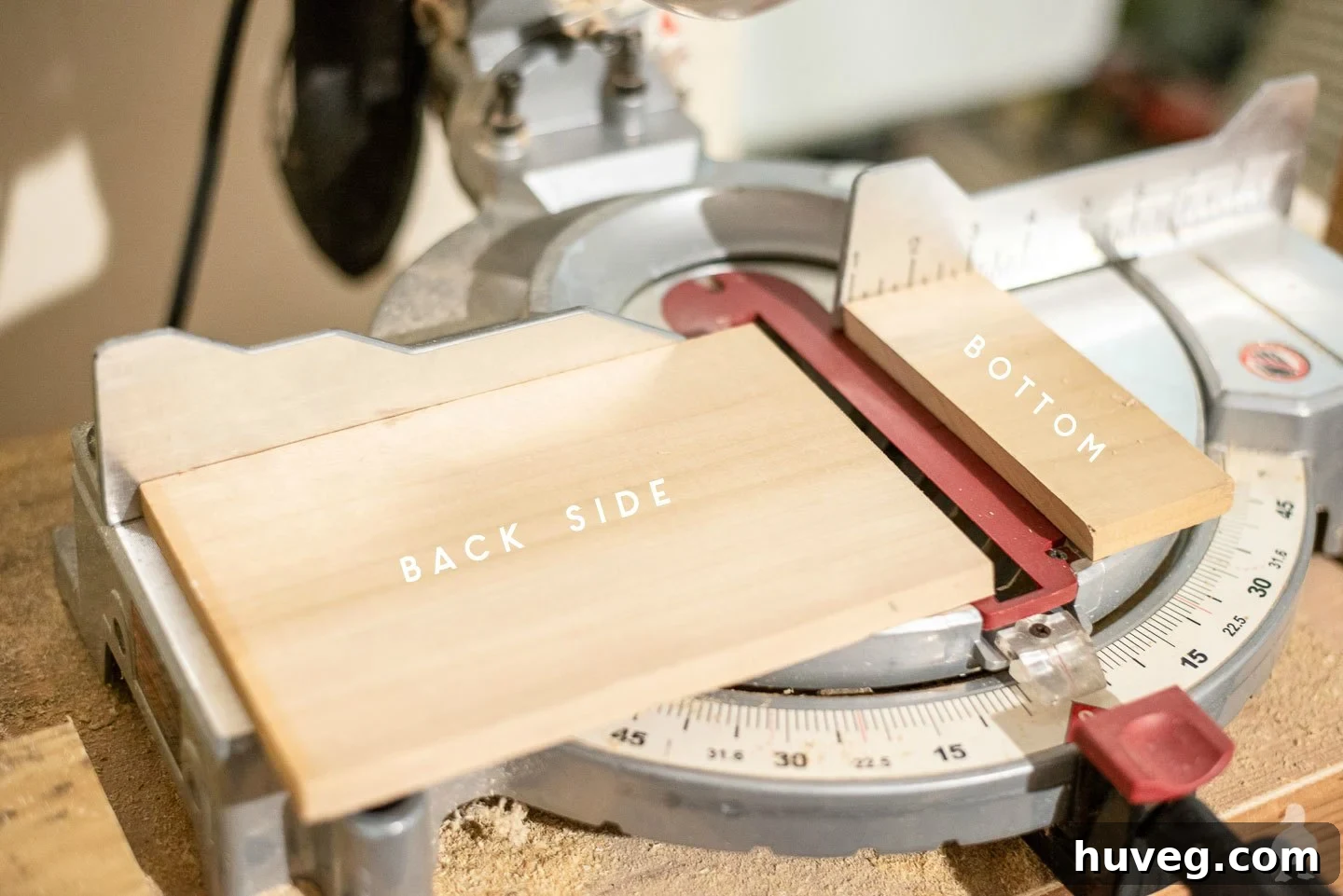 cut two pieces out of thin poplar - labeled for cuts