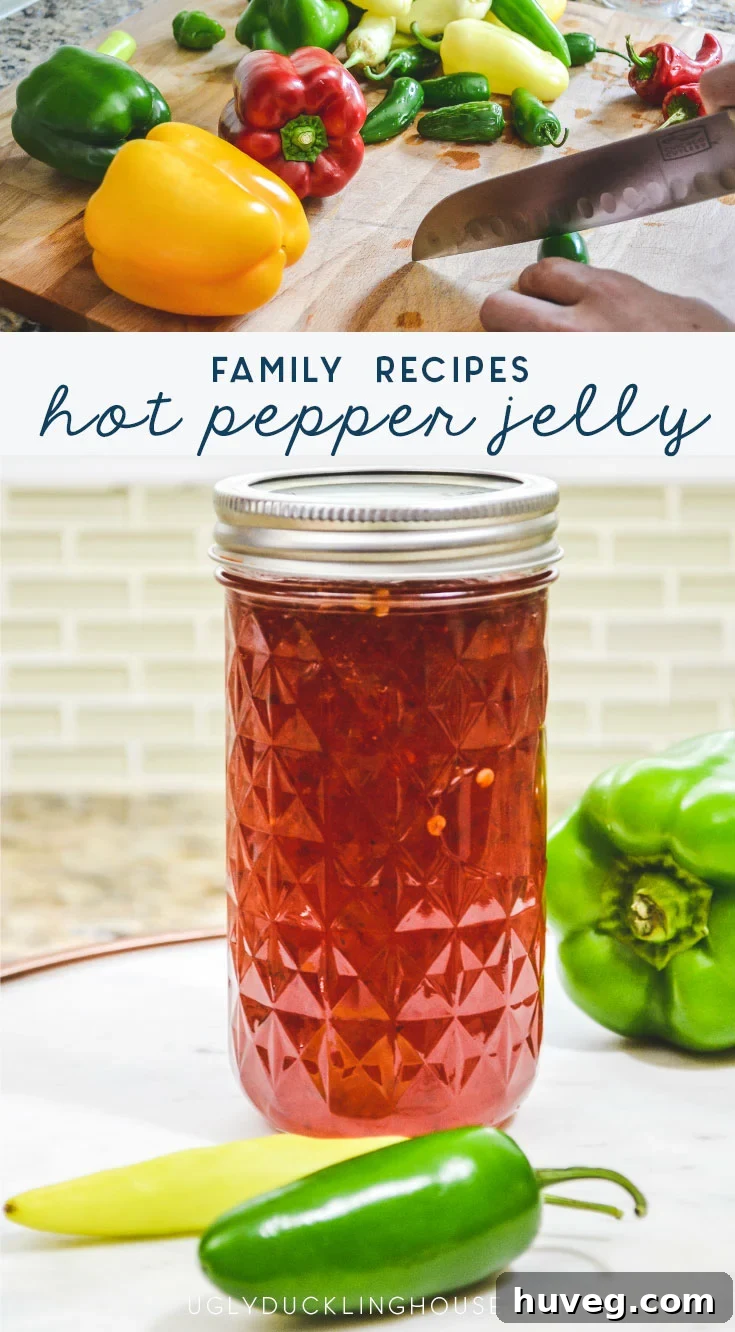 family recipes - mom's hot pepper jelly on cream cheese with crackers, ready for serving