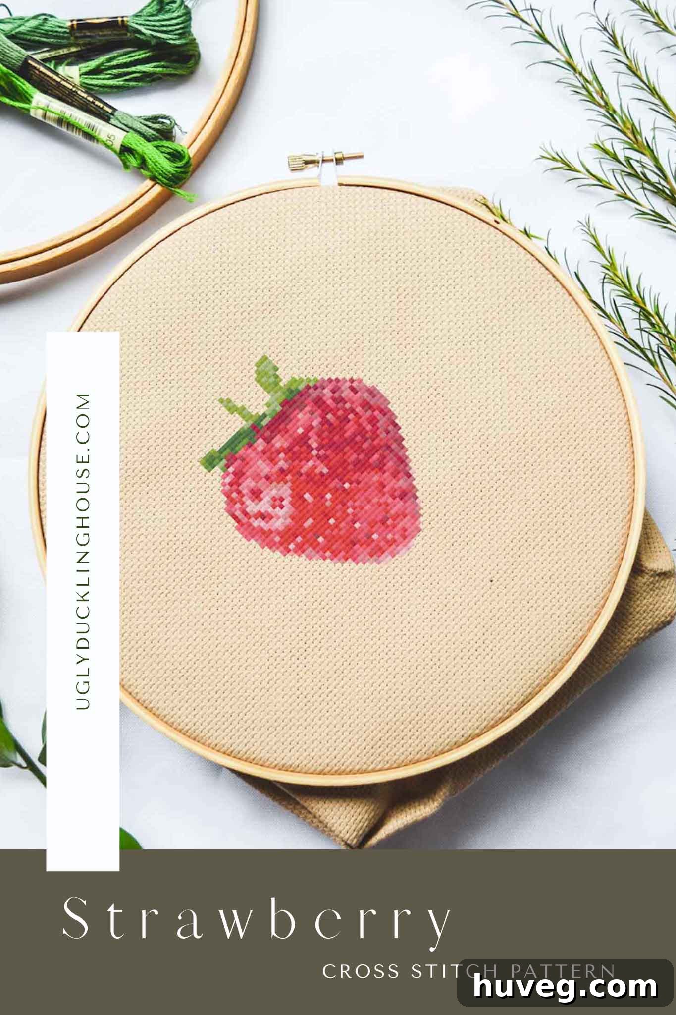 Delightful Strawberry Cross Stitch Pattern for Summer