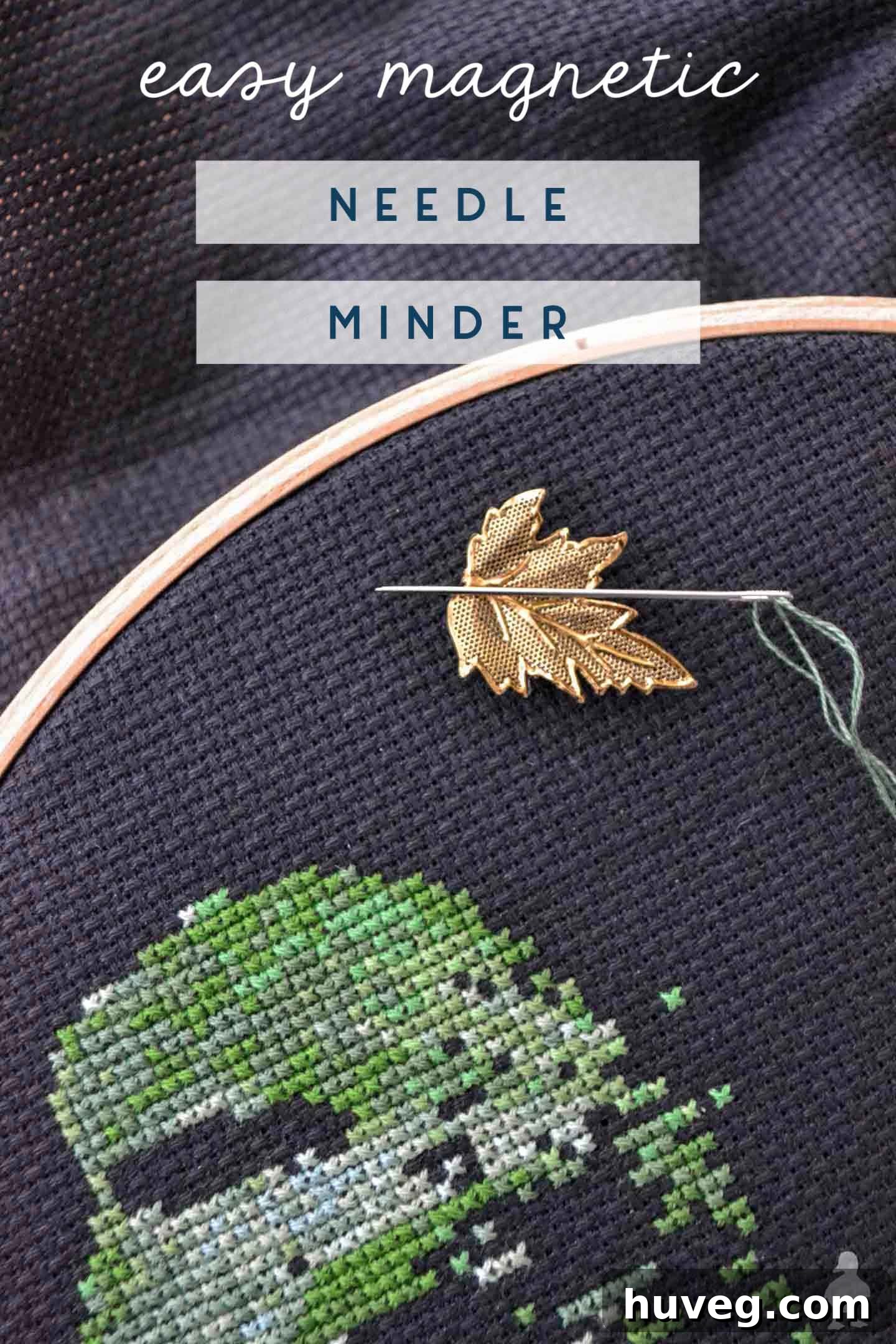 An easy DIY magnetic needle minder, a simple solution for keeping track of your needles.