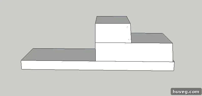 DIY Vintage Christmas Truck construction, showing the roof attached to the hood