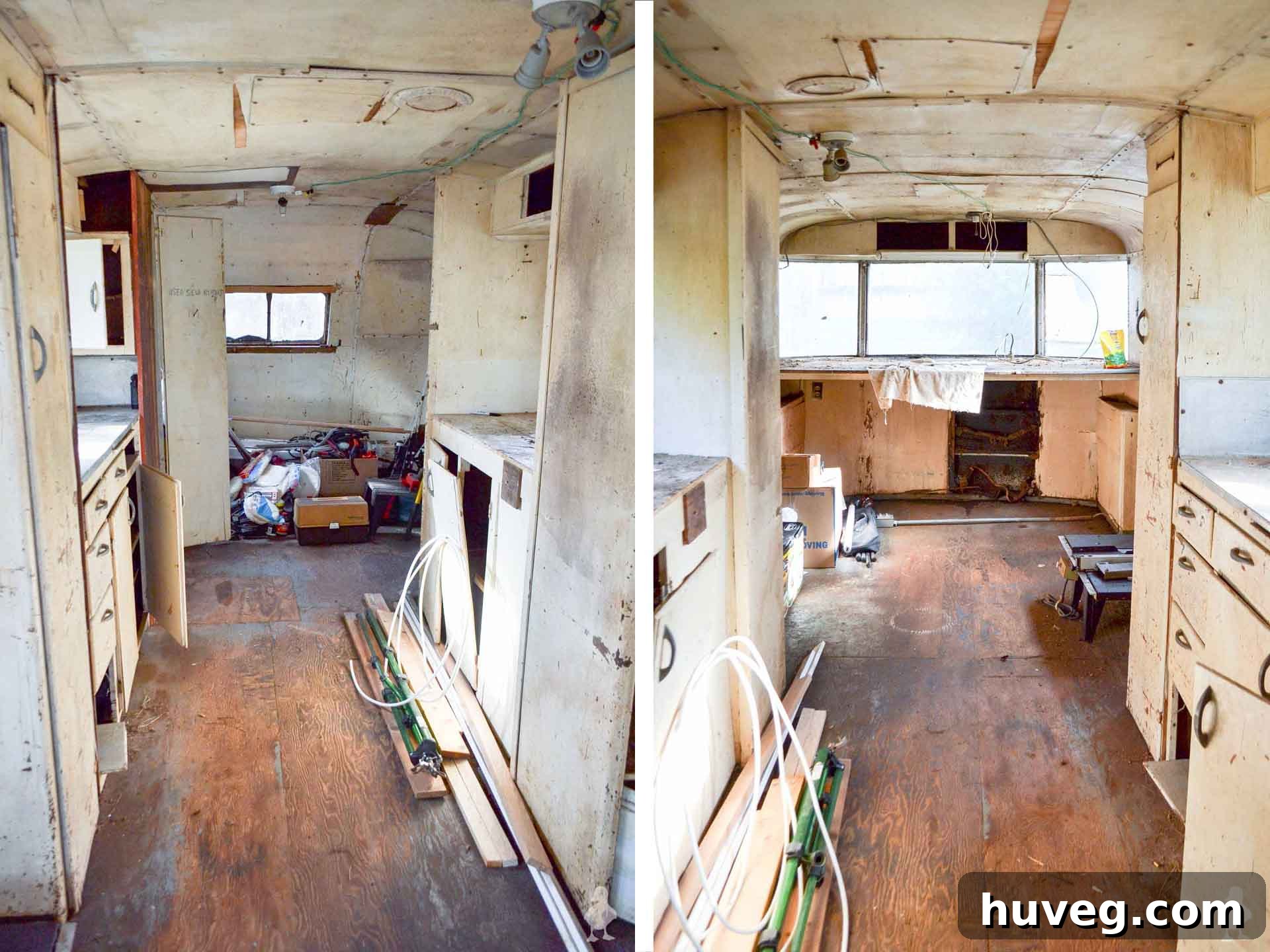 Ruby's-Revival-interior-side-by-side-view-of-both-ends-of-vintage-camper