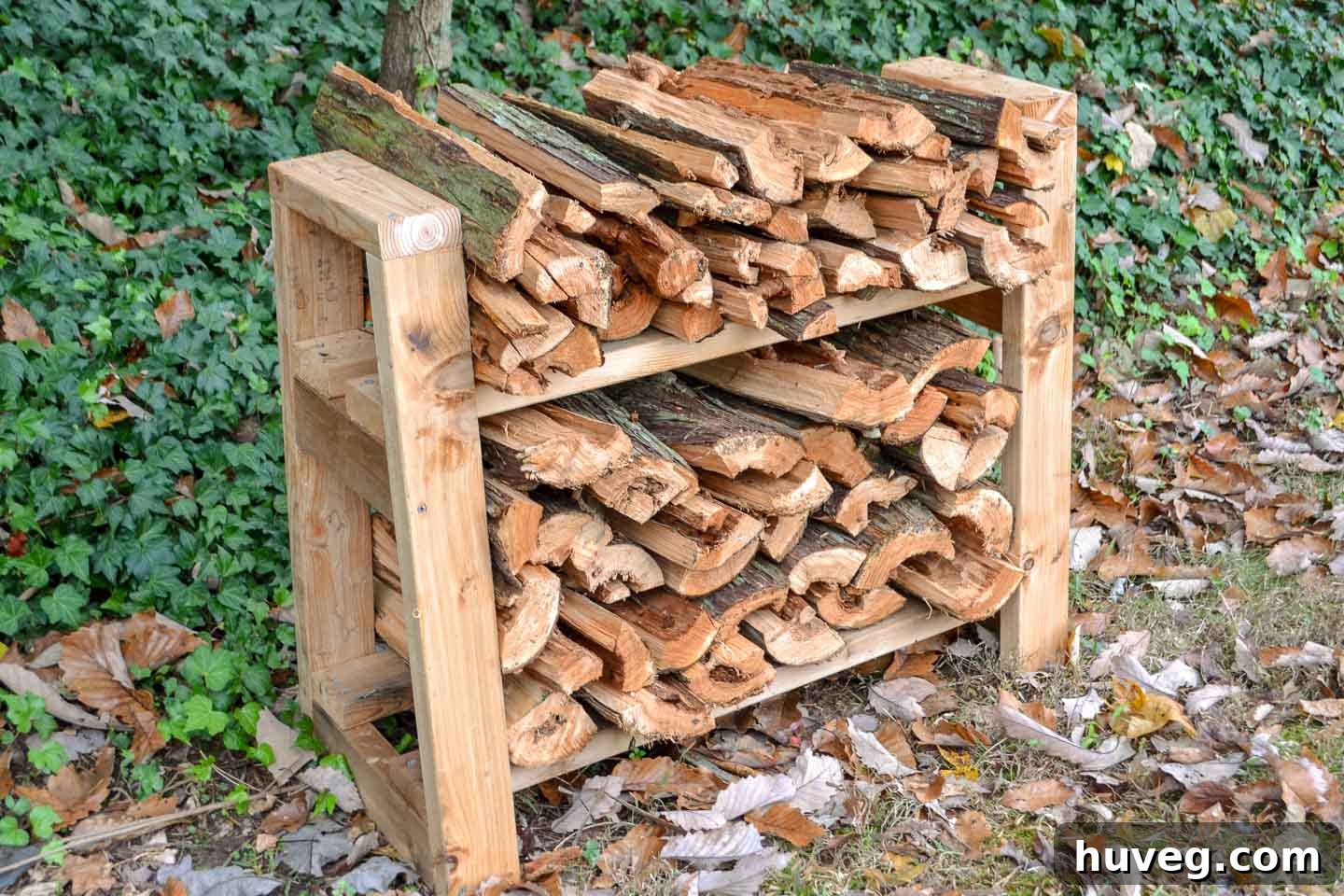 small diy fire wood rack stand