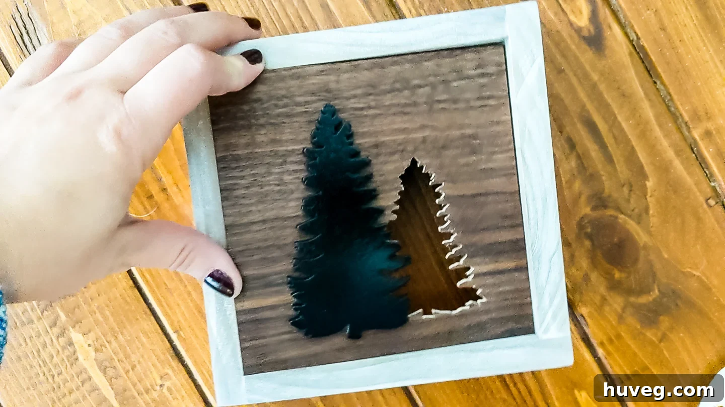 slide backing into frame