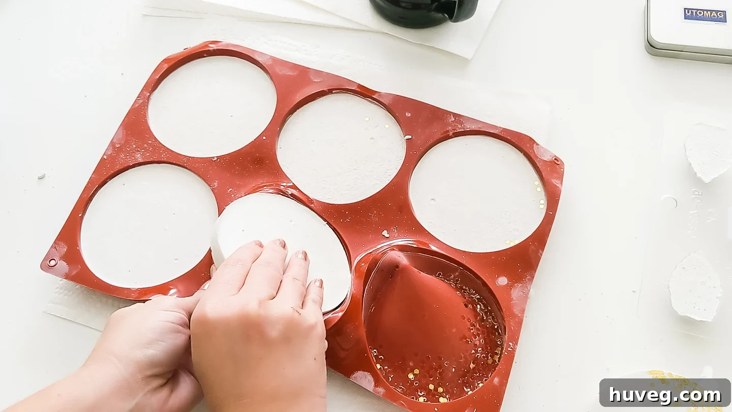 unmold each coaster