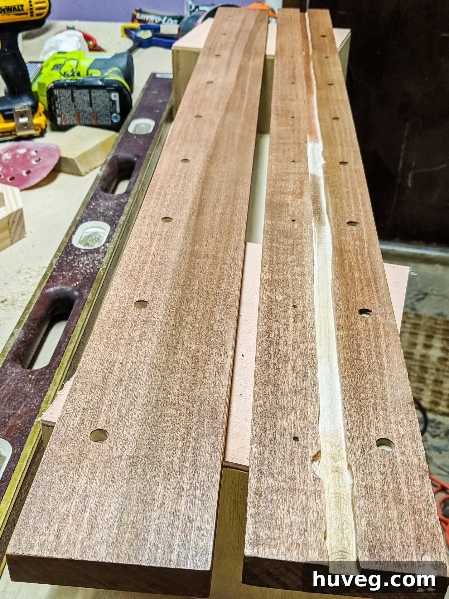 flagstone layered with american walnut stain