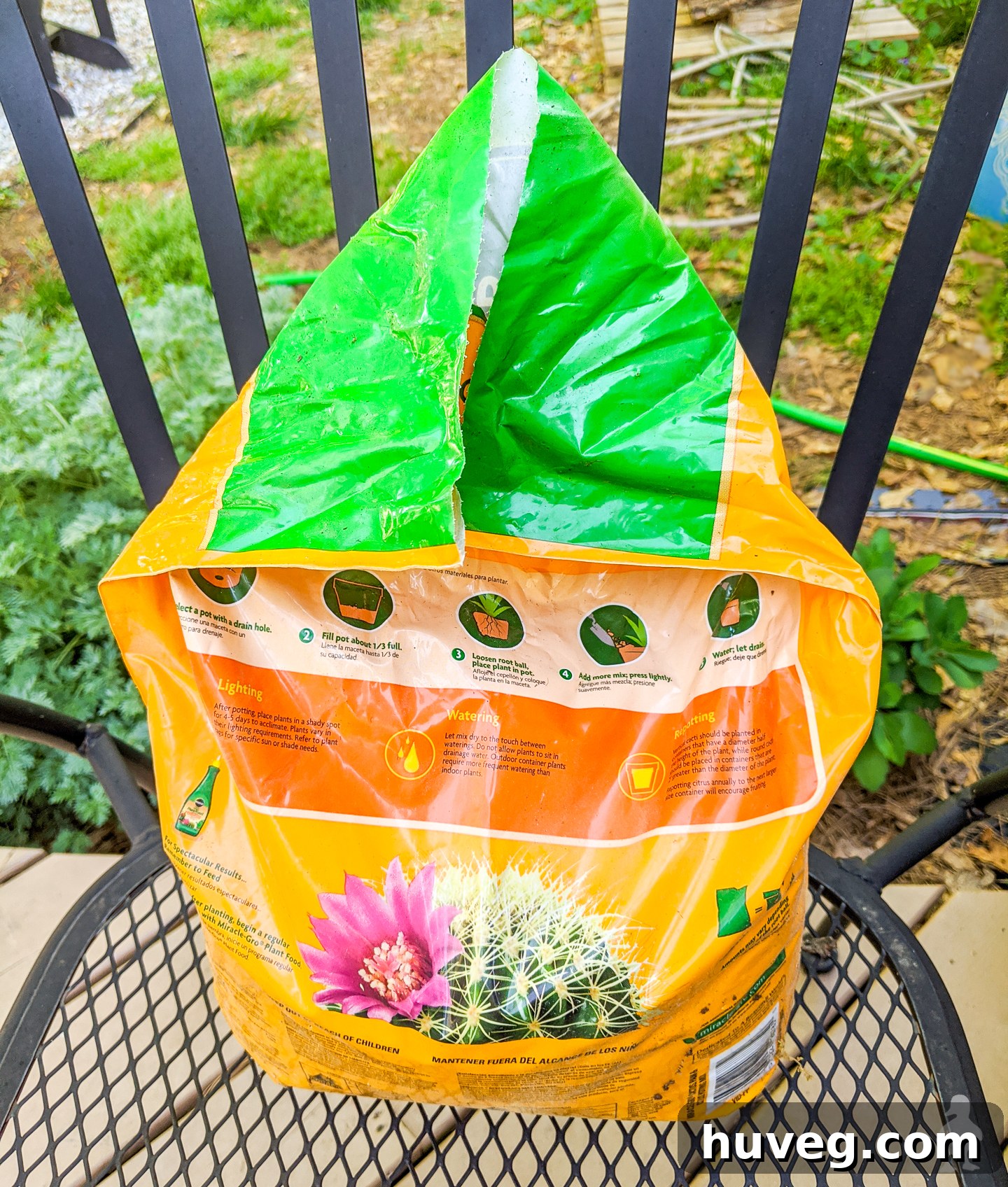 step one fold corners of bag down like a paper airplane