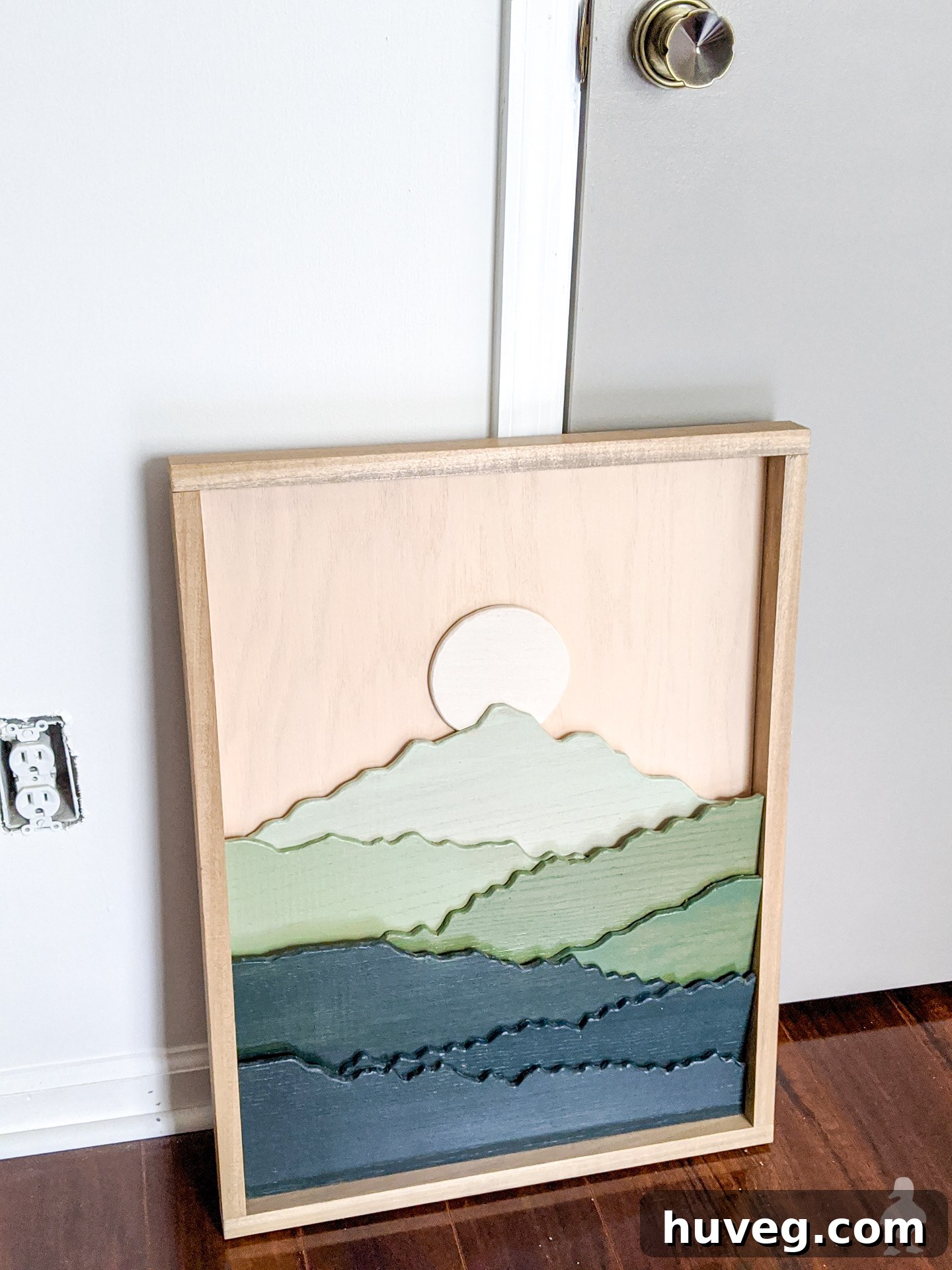 add a frame before hanging the layered mountain nursery art