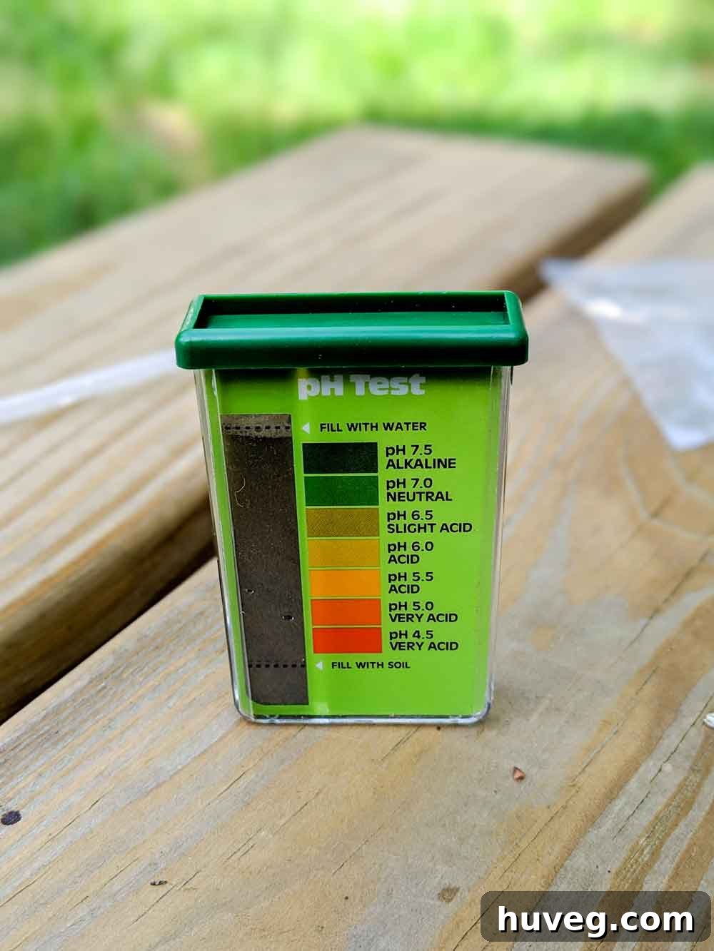 pH test on soil quality