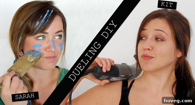 Two bloggers challenging each other in Dueling DIY