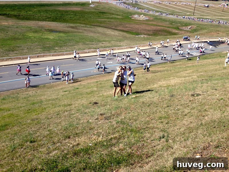 The challenging hill leading up to a fantastic view of Atlanta Motor Speedway, a memorable climb.