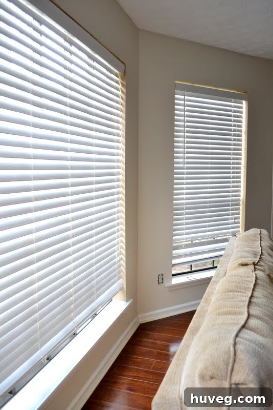 Example of window trim before and after