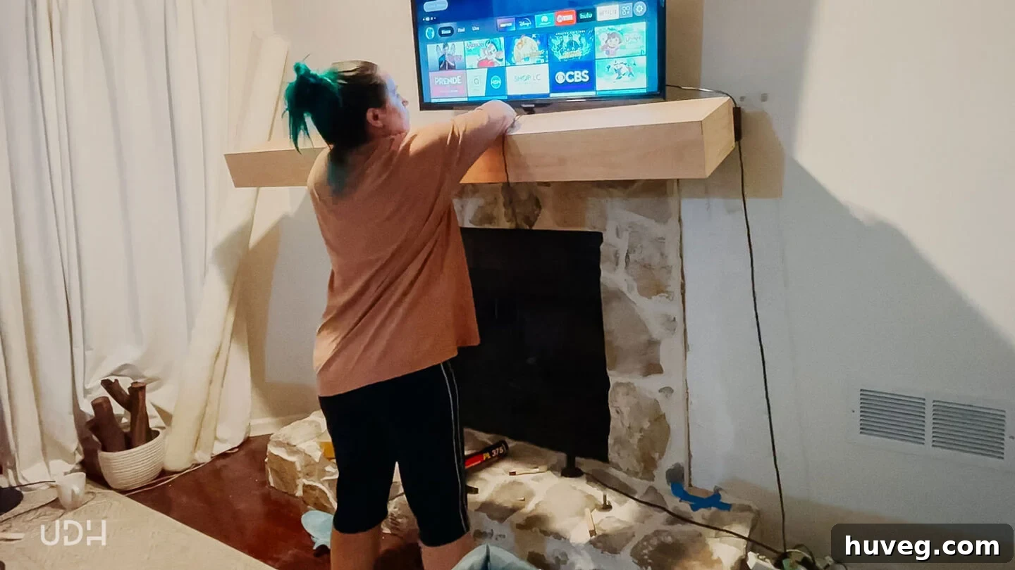 fitting-the-new-mantel-onto-the-old