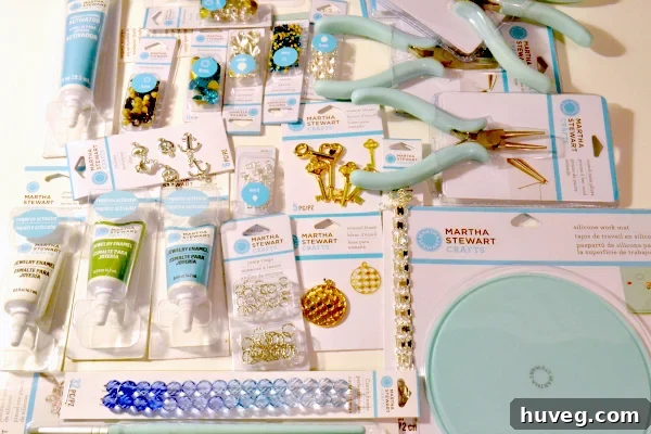 Martha Stewart jewelry making tools and supplies for DIY enamel necklace