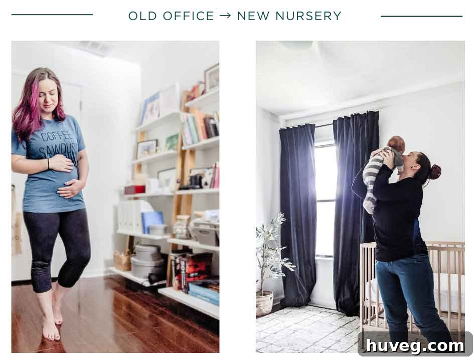 old office transforms into a new baby nursery