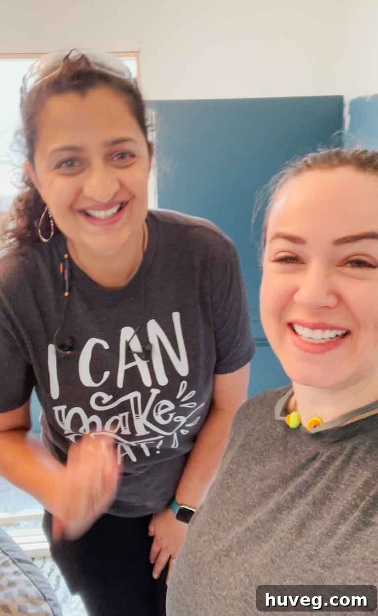 Sarah from Ugly Duckling House and Anika from Anika's DIY Life collaborating on a DIY project
