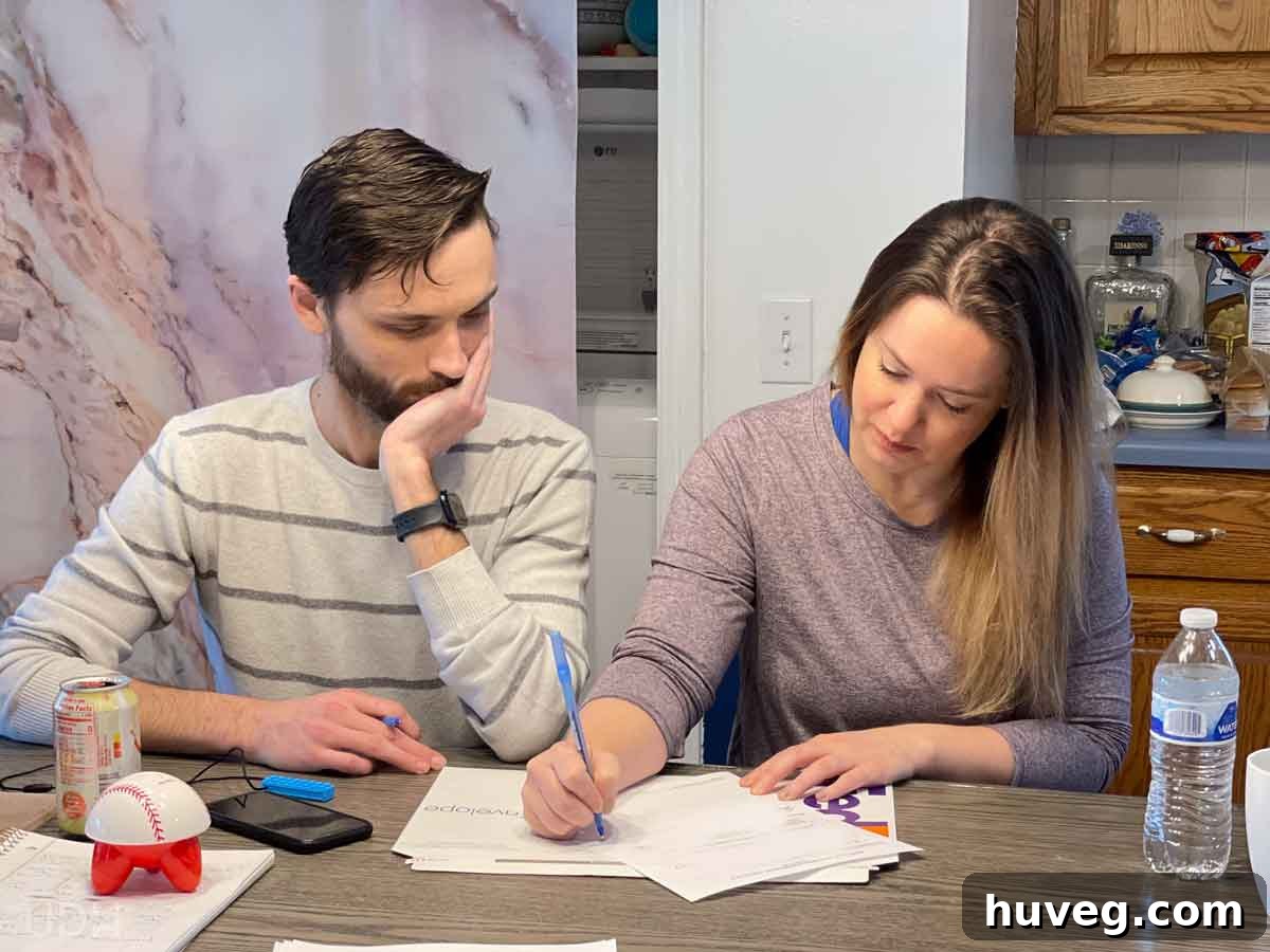 Signing documents for our new home in Virginia