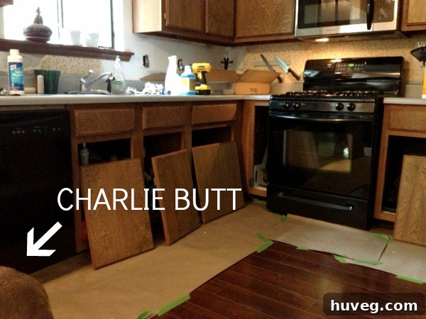 kitchen cabinet prep