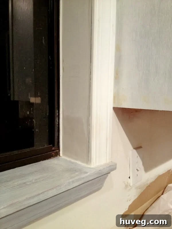 Repaired and Primed Kitchen Window