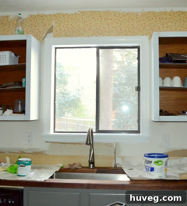 Finished Kitchen Window with New Molding