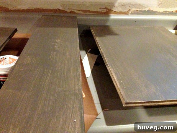 kitchen cabinet first coat