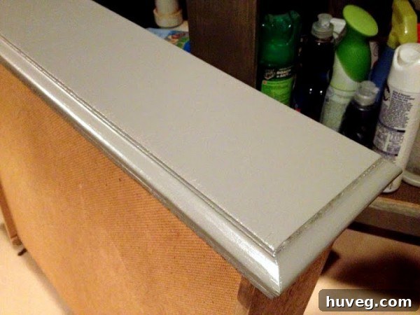 Kitchen drawer in progress during DIY cabinet painting project