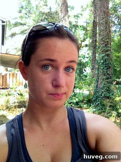 A person's arms, rubbery and shaking, after extensive work in the backyard.