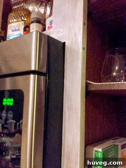 Close-up of perfectly primed kitchen cabinets with no spills