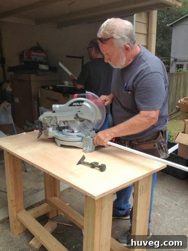 Molding pieces cut to various lengths with mitered ends