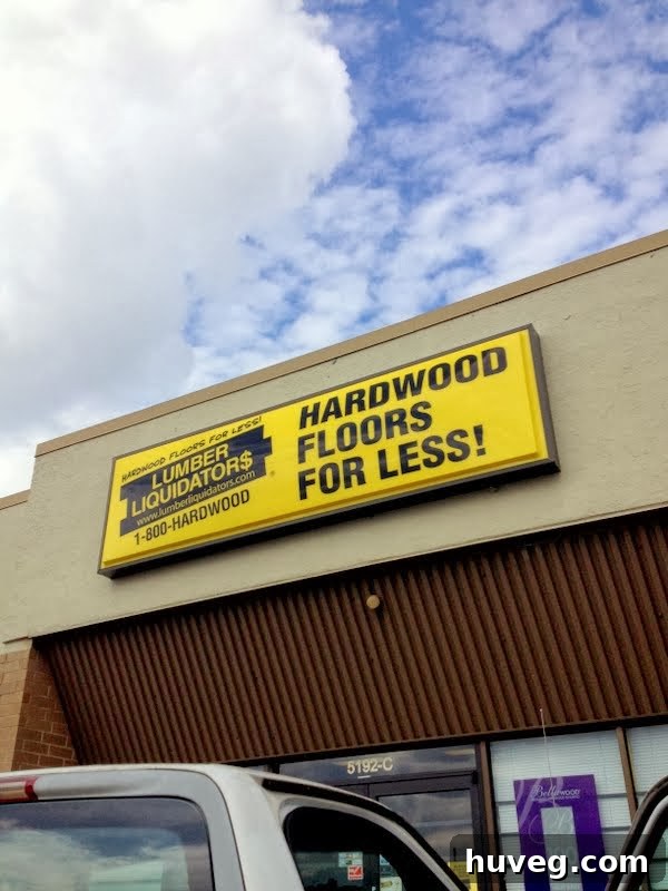 Lumber Liquidators store front exterior, a helpful partner in home renovation