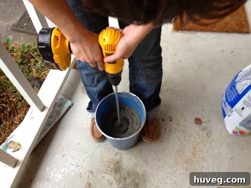Checking mortar consistency for Ditra