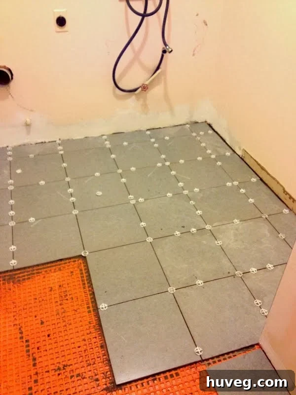 plan a tile layout in an awkward space 