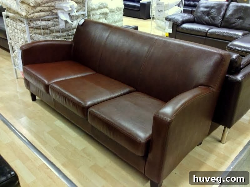 Modern IKEA sofa with clean lines in a living room setting