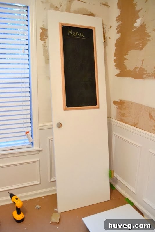Primed Pantry Doors Ready for Final Coats of Paint