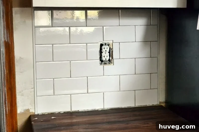 Kitchen Backsplash Tile - Fridge Wall
