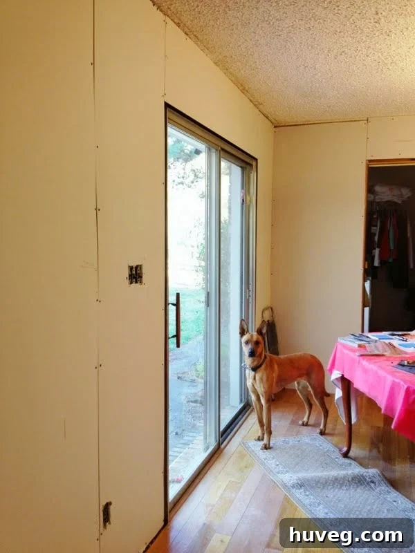Drywall over paneling - Finished installation