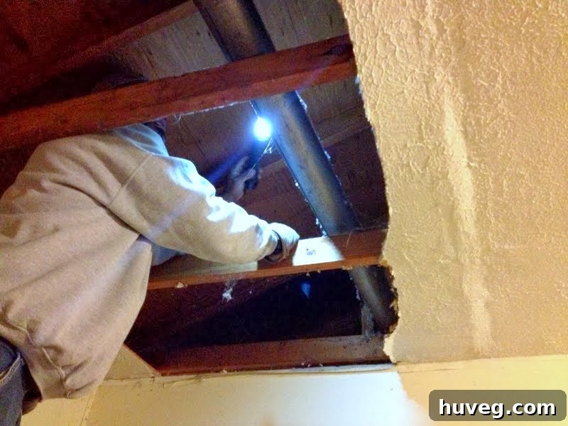 hole in ceiling